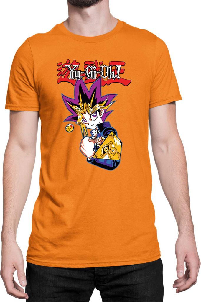 Herren T-Shirt Japan Manga Anime Comics Yu Gi 015, Man 2XL / Orange