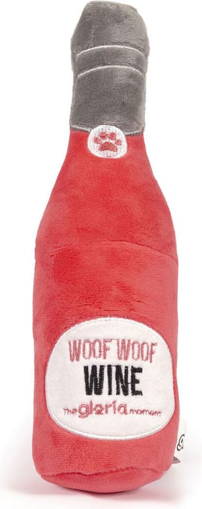Kuscheltier für Hunde Gloria WOOF WOOF WINE Rot Polyester