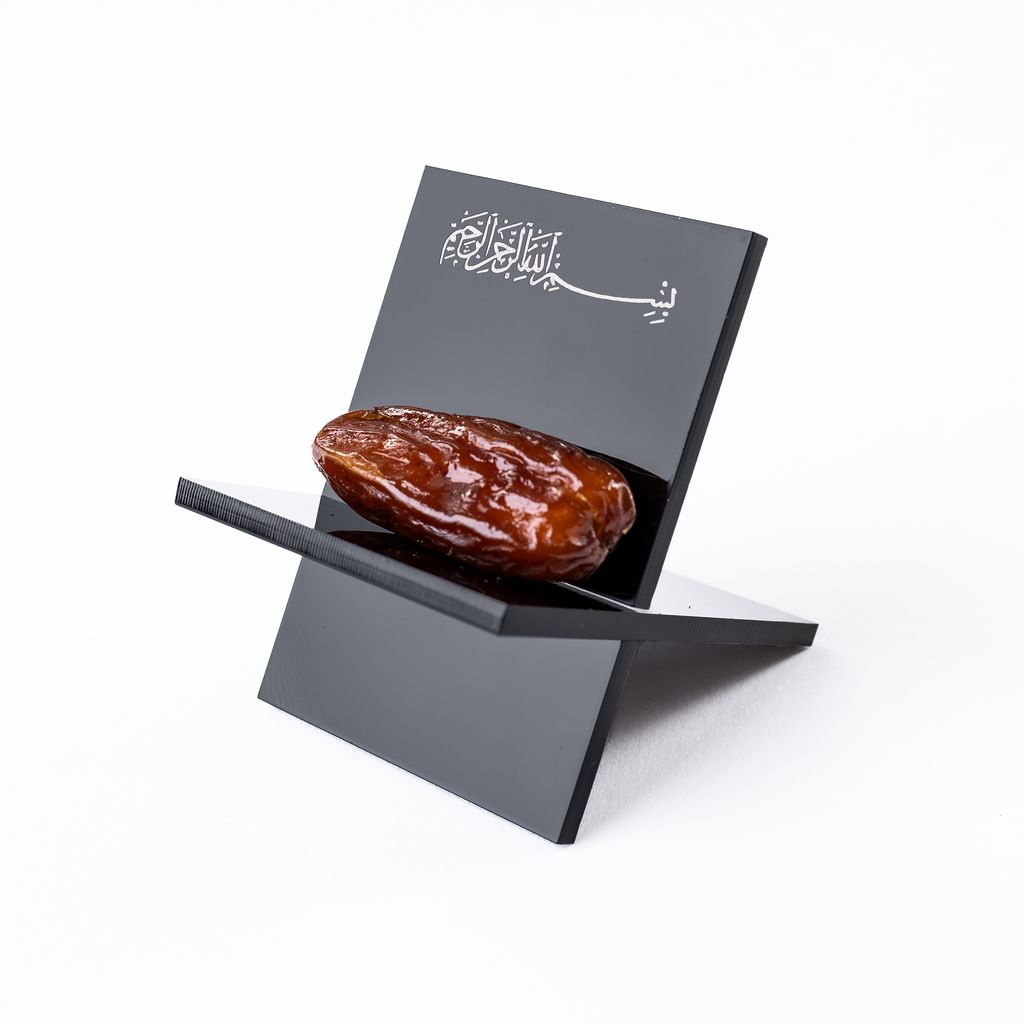 9er Schwarz Dattelteller Datteltelständer Dattelhalter aus hochwertigem Plexi, Elegante Aufbewahrung und Präsentation von Datteln, Ramadan