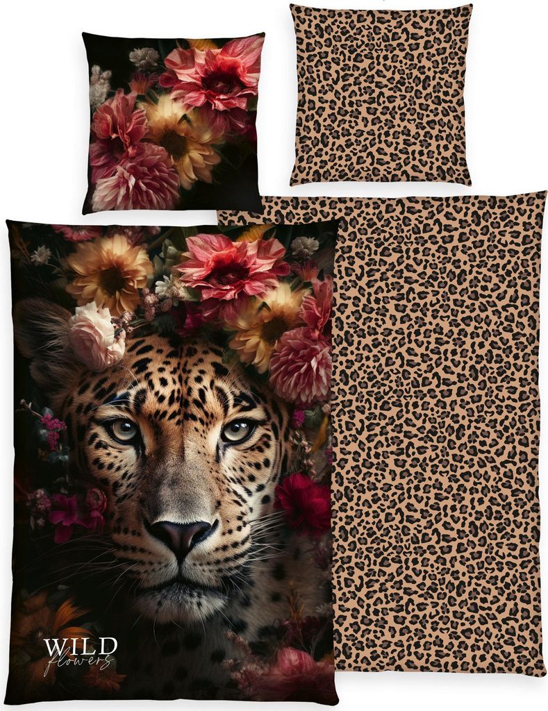 Herding Wendebettwäsche Wild Flowers" bunt 1x 135x200 cm + Produktbild 