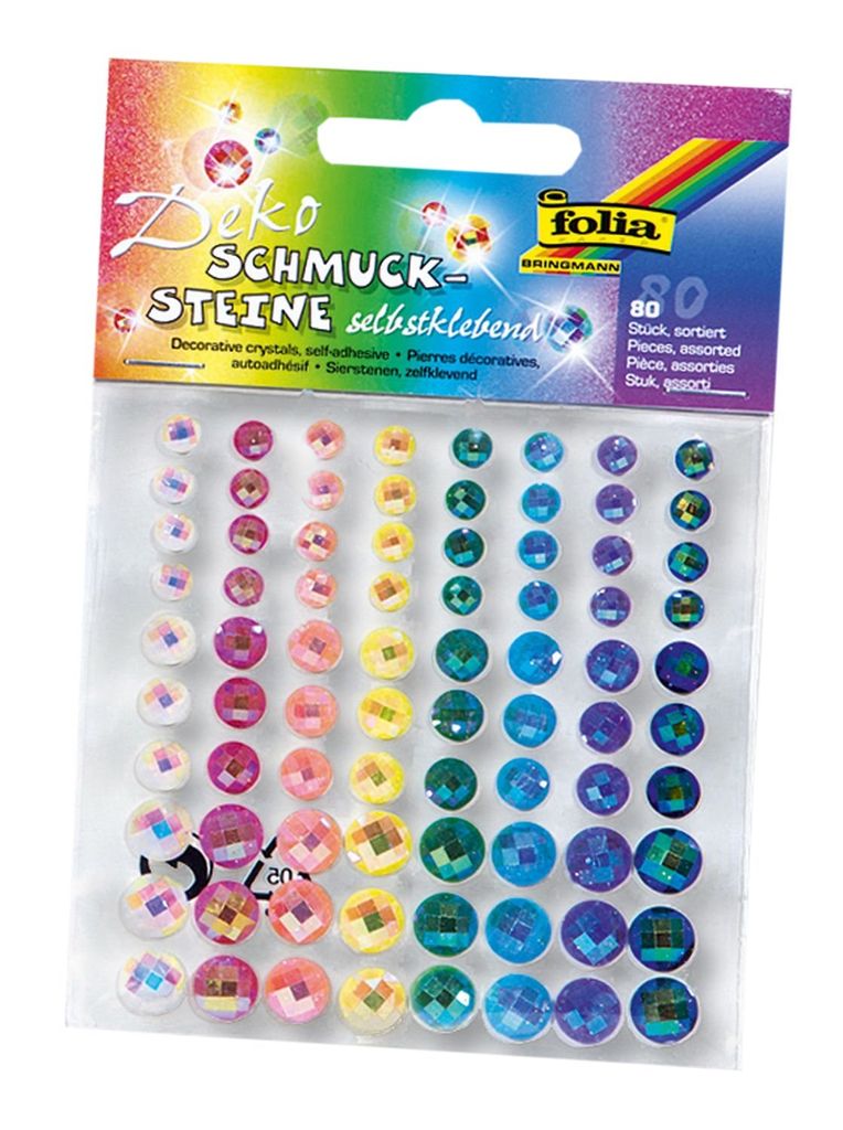 folia Schmucksteine "Fairy Lights" selbstklebend 80 Stück Produktbild 