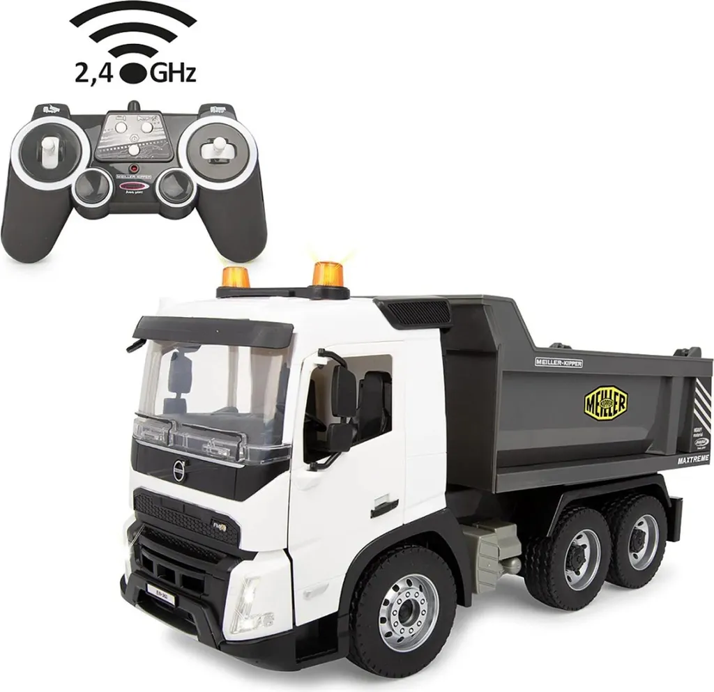 Camion benne Volvo FMX Meiller jouet de chantier extérieur pour enfant