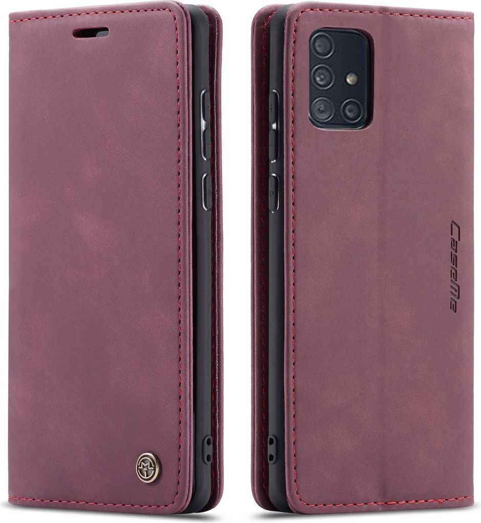 Galaxy A71 Hülle, LaimTop Retro Kunstledertasche TPU Innere, Kartenfächer, Magnetverschluss, Klapphülle mit Standfunktion Schutzhülle für Sams...