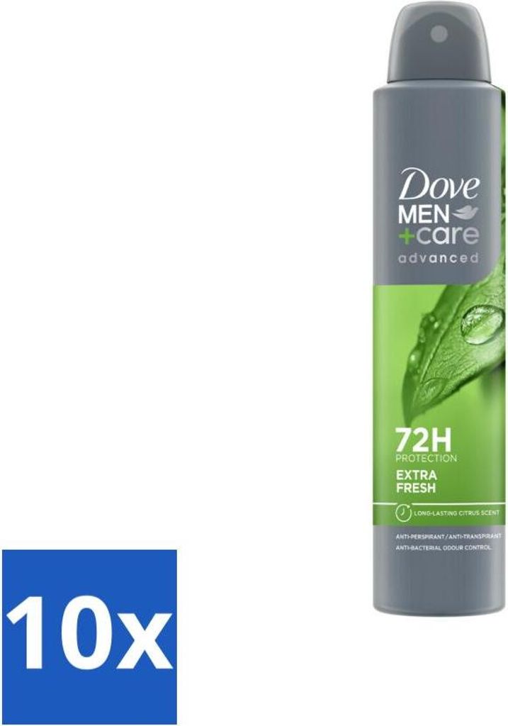 Dove Men+Care Deodorant Spray - Extra Frisch - 200 ml - Vorteilspack - 10 Stücke