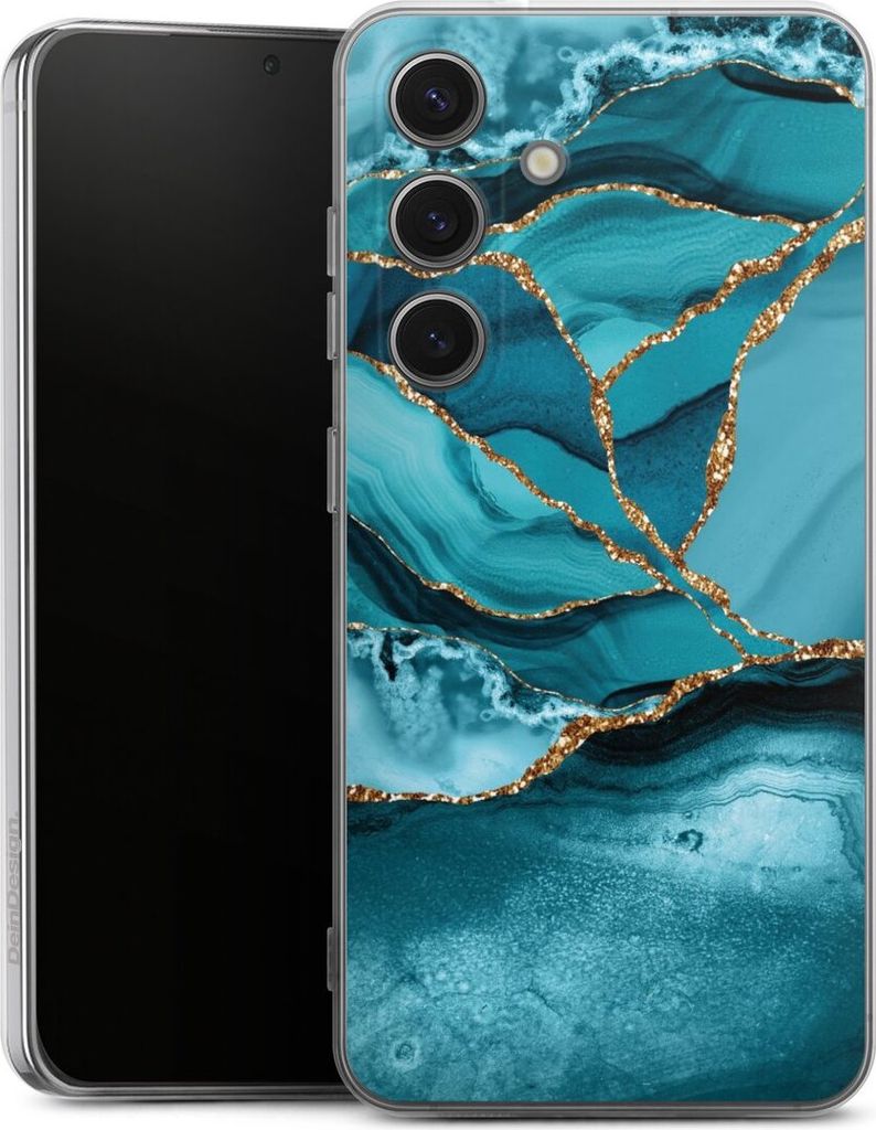 DeinDesign Handyhülle für Samsung Galaxy S25 Silikon Hülle Case Smartphone Schutzhülle Edelstein Glitzer Look Marmor