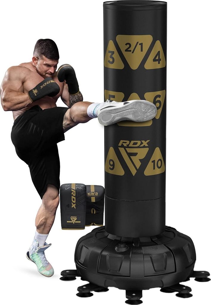Boxsack RDX Freistehender Boxsack mit Handschuhen, 6ft Kickboxen, MMA Fitness