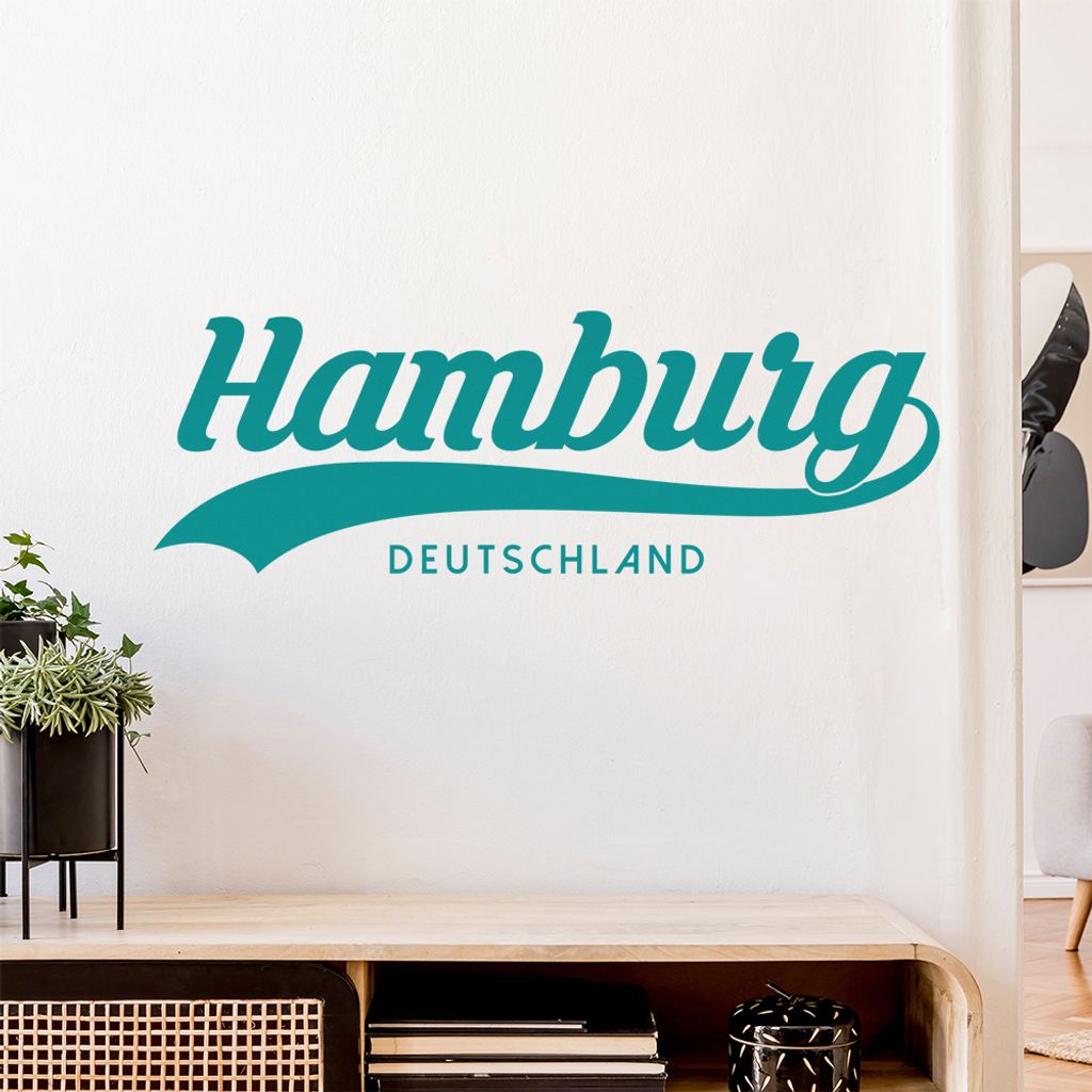 Hamburg Deutschland Wandtattoo Wandaufkleber Wall Sticker - Dekoration, Küche, Wohnzimmer, Schlafzimmer, Badezimmer