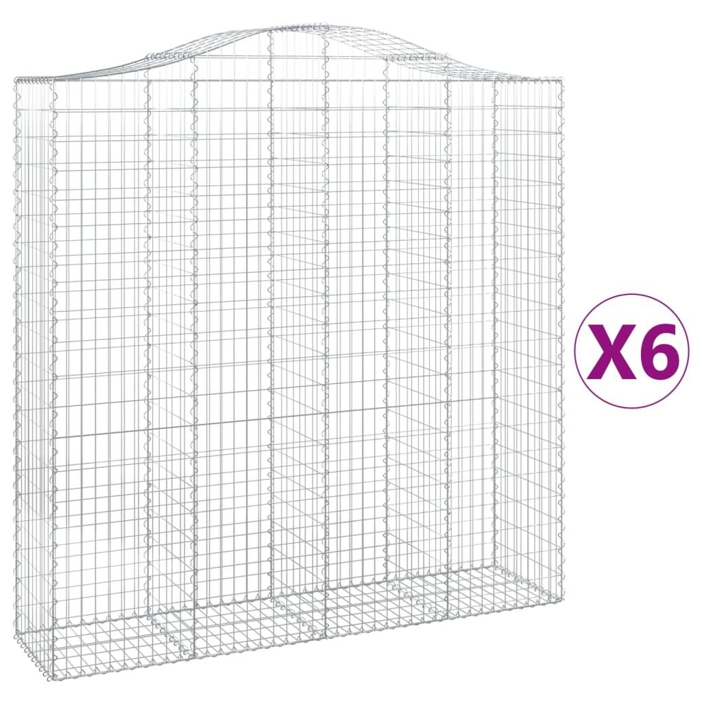 "SALE 2026"Gabionen-Hochbeet - Blumenkasten - mit Hochbogen 6er-set - multifunktional& Moderne - 200x50x200/220cm Verzinktes Eisen - Beete Einfache...
