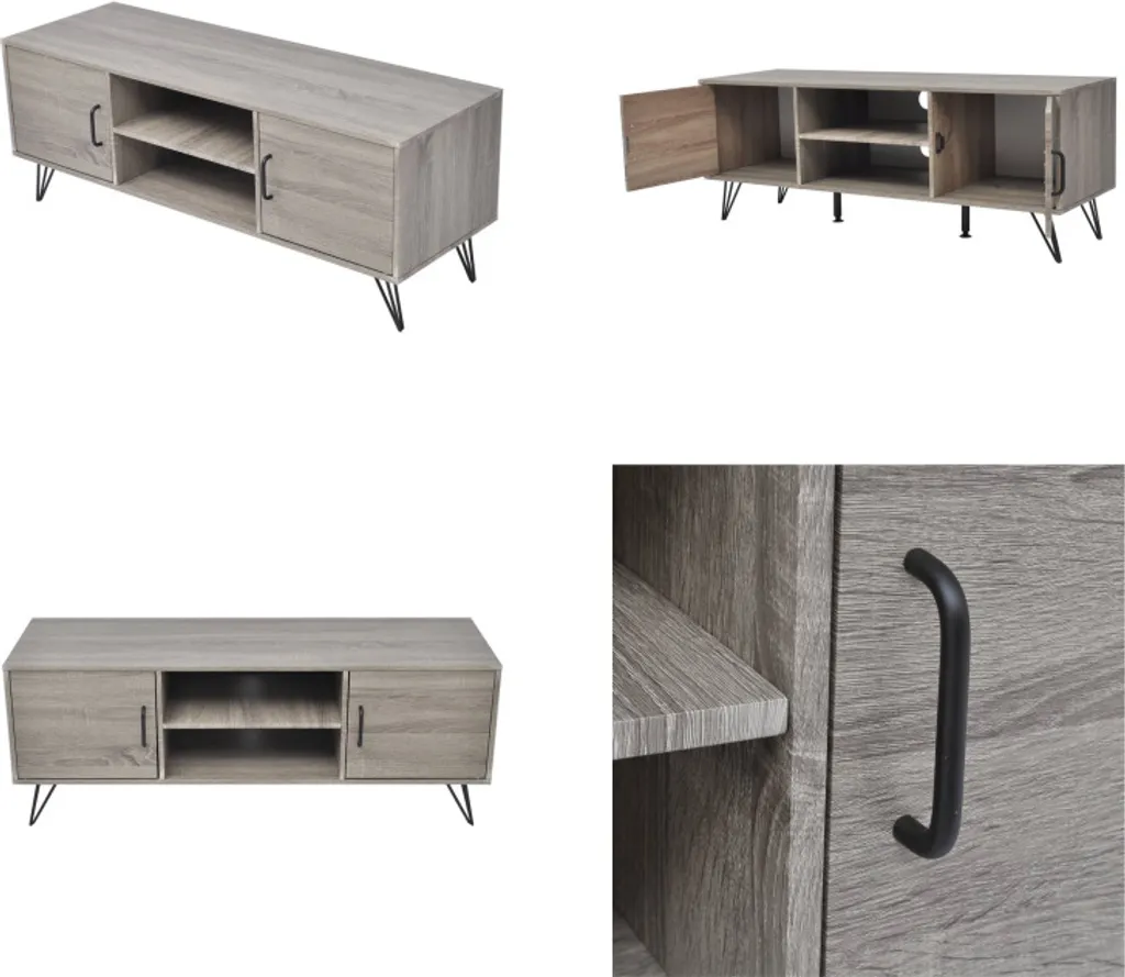 Mobile TV vidaXL Grigio 120x40x45 cm | Stand TV Moderno e Robusto