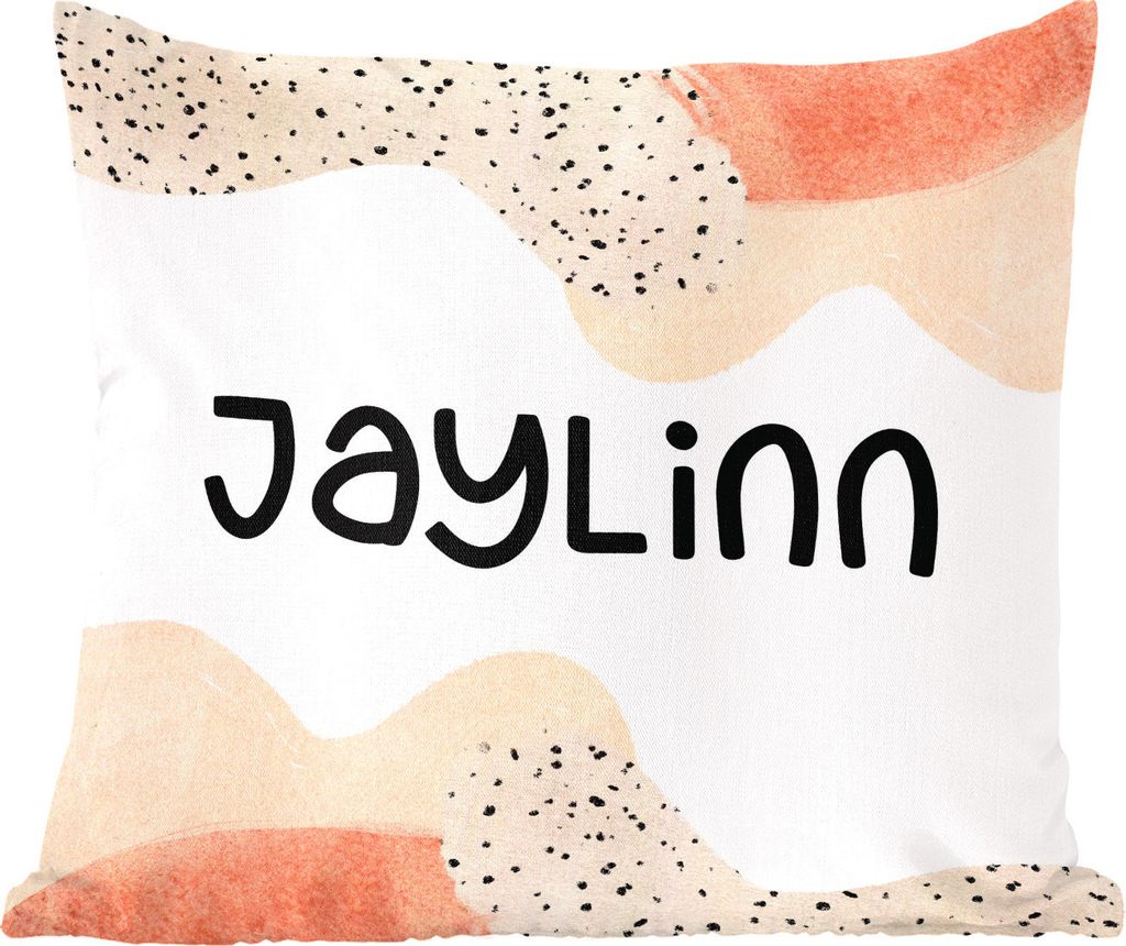 MuchoWow Zierkissen Sofakissen Wohnzimmer Dekokissen 40x40 cm Jaylinn - Pastell - Mädchen - Foto Kissen - Schlafzimmer Dekoration
