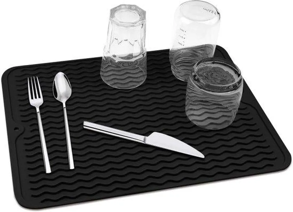 Set de table 40x30 cm noir résistant à la chaleur et antidérapant