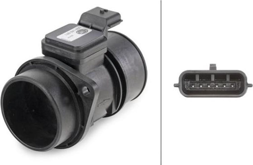 HELLA 8ET 009 142-971 Luftmengenmesser OE 8200280056 kompatibel mit Duster, Sandero, Clio, Kangoo, Logan, Thalia, Twingo