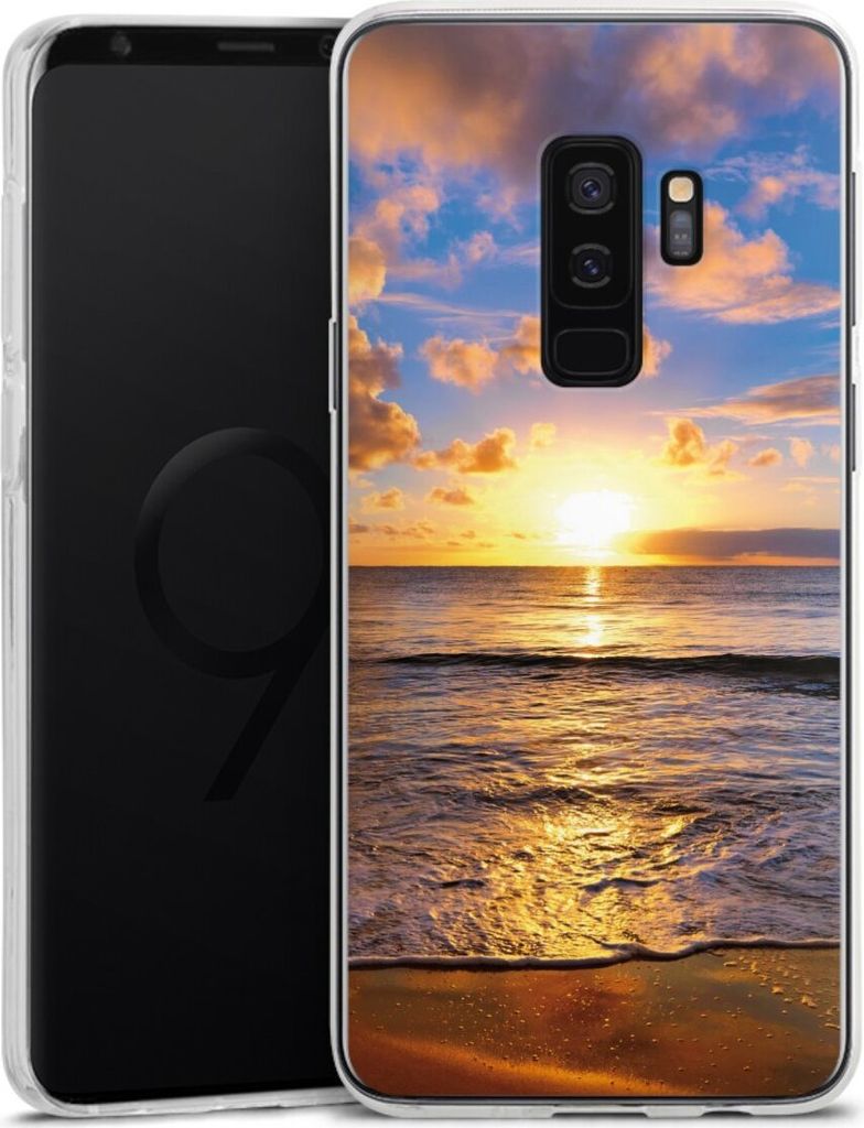 DeinDesign Handyhülle für Samsung Galaxy S9 Plus Duos Silikon Hülle Case Smartphone Schutzhülle Meer Sonnenuntergang Strand