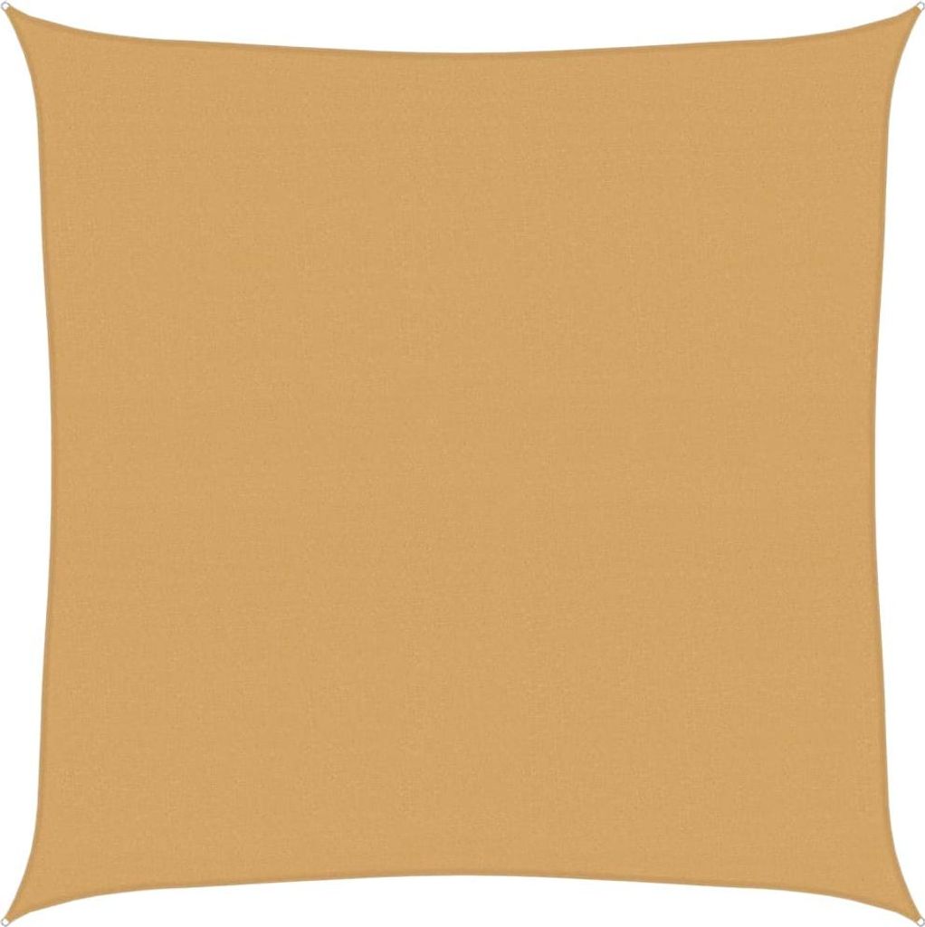 vidaXL Sonnensegel 160 g/m² Quadratisch Sandfarbe 4x4 m HDPE