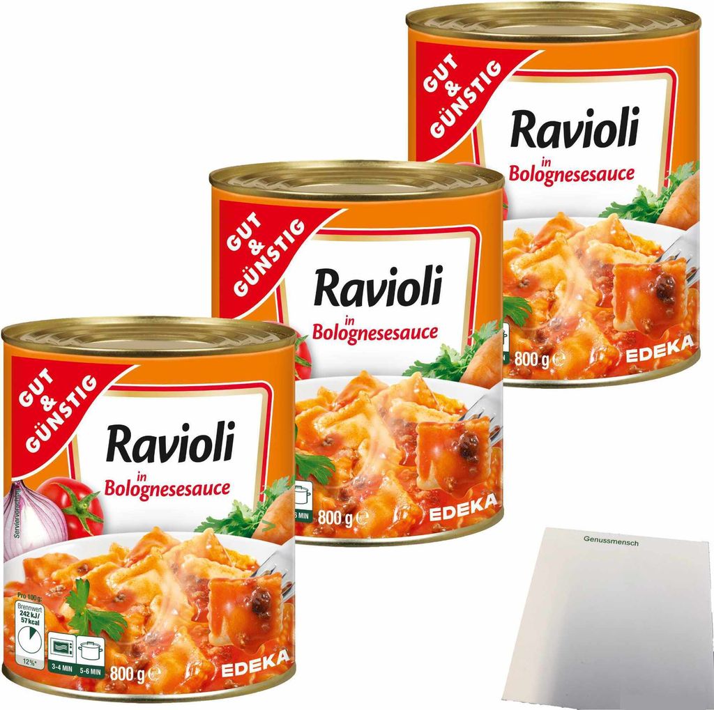 Gut & Günstig Ravioli in Bolognesesauce gefüllte Produktbild 