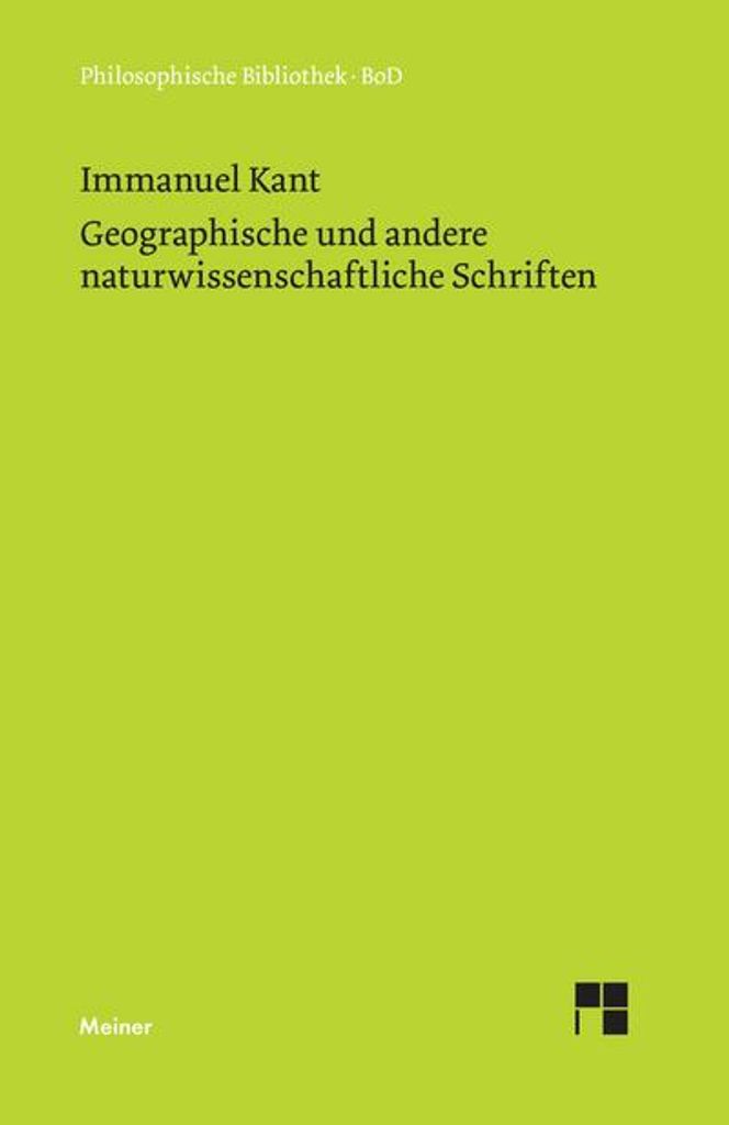 Geographische und andere naturwissenschaftliche Schriften