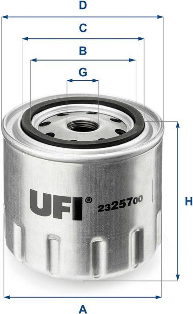 UFI 23.257.00 Ölfilter OE 0995000 kompatibel mit 240, 740, 850, 940, 960, C70, S40, S70, S90, V40, V70, V90