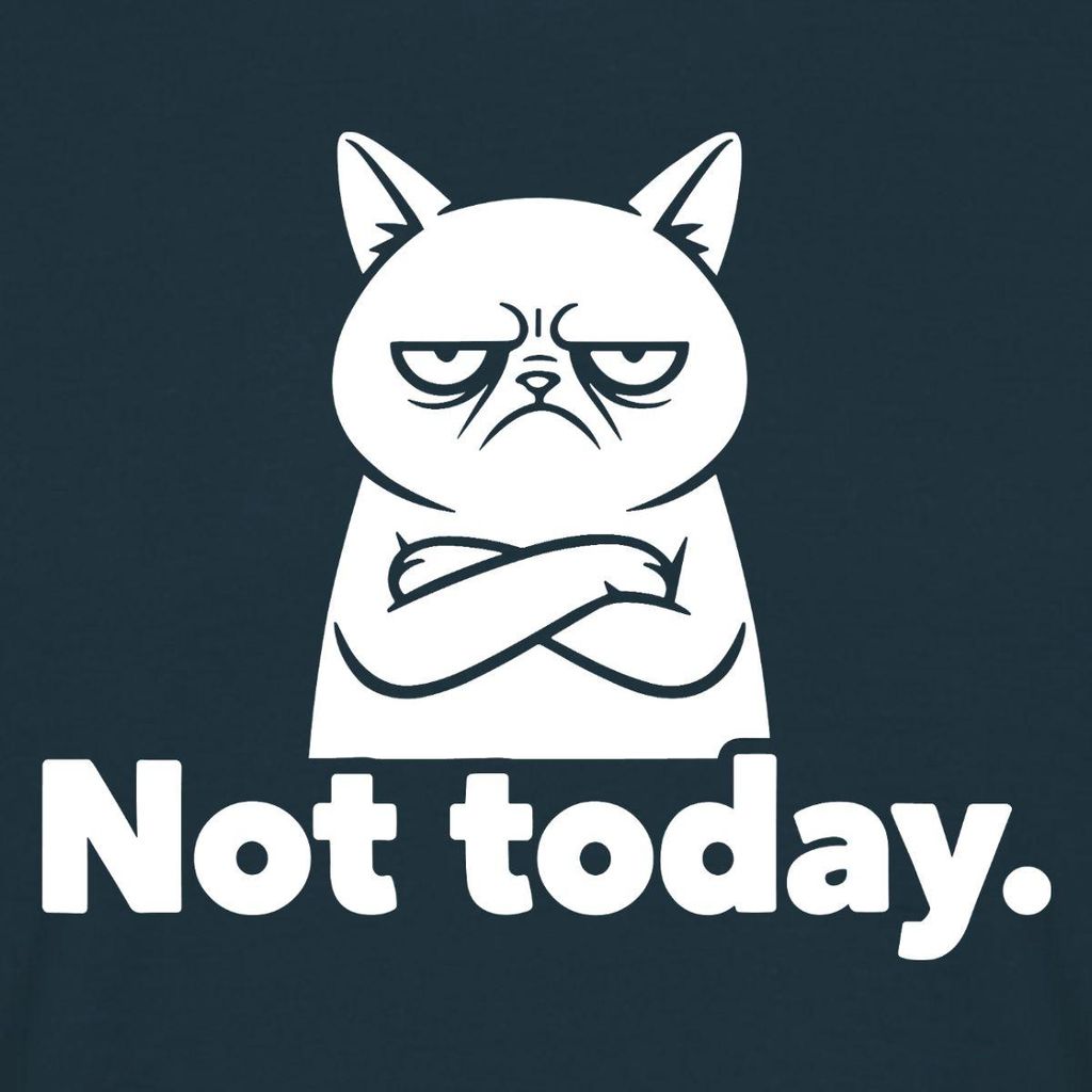 Spreadshirt Not Today | Genervte Katze Männer T-Shirt, M, Navy
