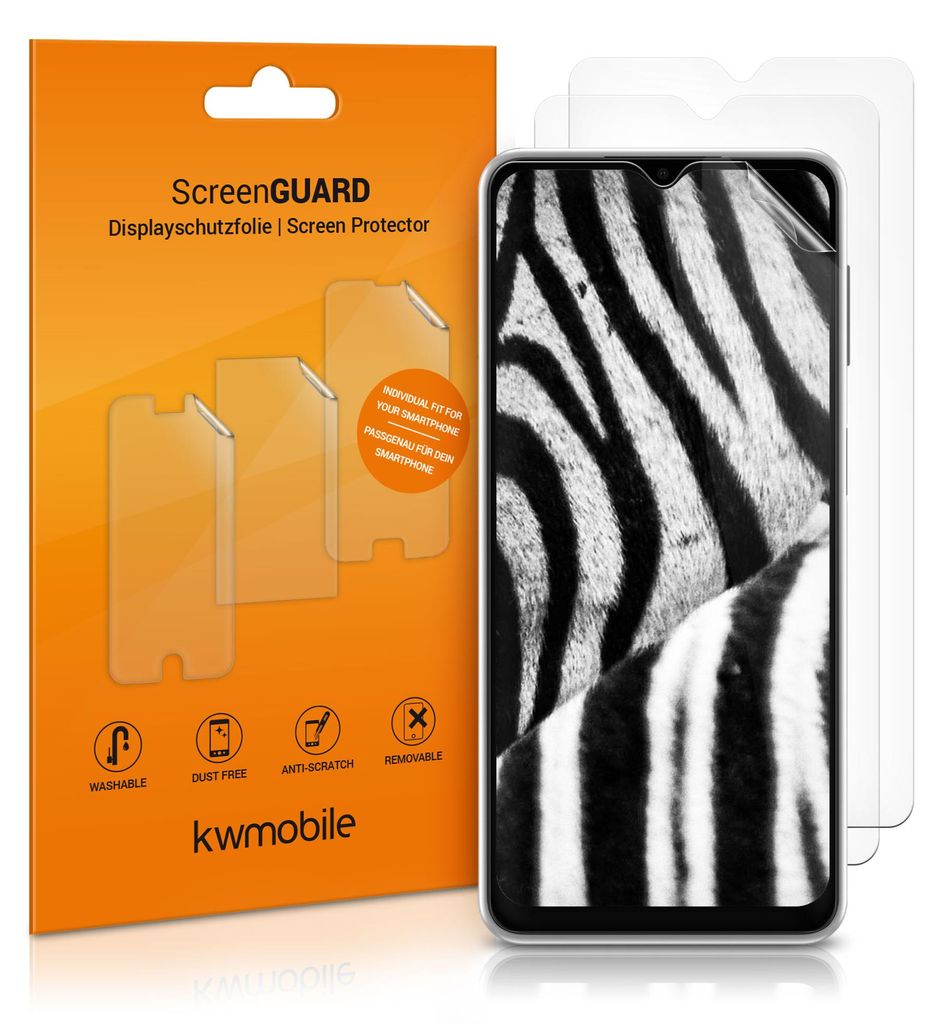 kwmobile 3x Displayschutzfolie kompatibel mit Samsung Galaxy A32 5G Folie - klare Schutzfolien Set in transparent