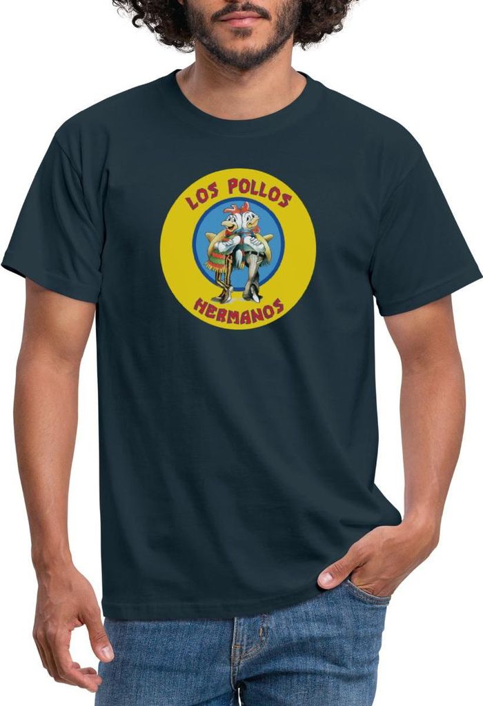 Spreadshirt Breaking Bad Los Pollos Hermanos Männer T-Shirt, S, Navy