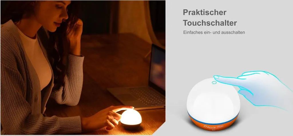 Lanterne LED Multicolore Obulb Plus - Lampe d'Ambiance Connectée Bluetooth