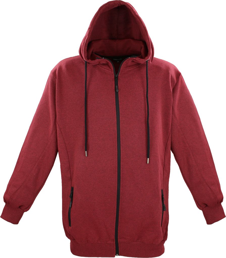 Übergrössen Schicke Sweatjacke Lavecchia in Bordeaux LV-600A 4XL