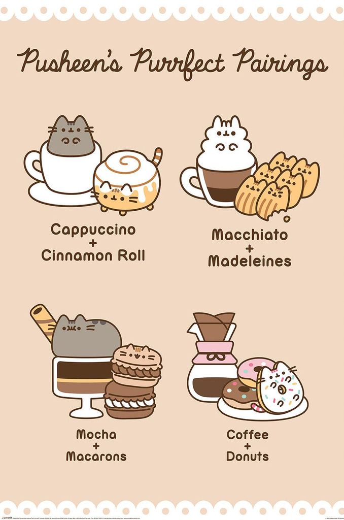 Pusheen - Abbinamenti perfetti - 61x91,5 cm - Poster Immagine del prodotto 