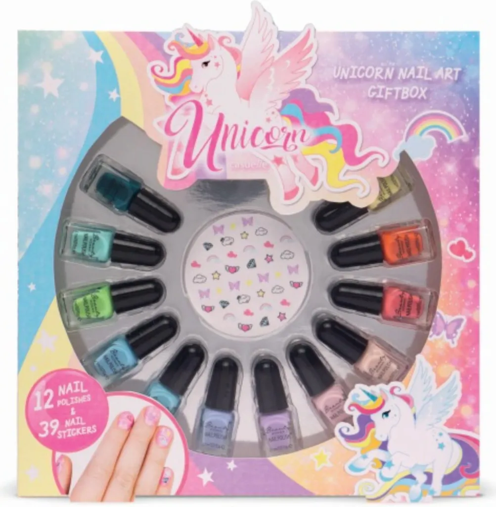 Vernis à ongles enfant Unicorn lavable sans dissolvant avec stickers