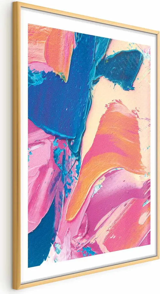 Idea Regalo: Poster 40x60 Espressione Colorata Cornice Dorata