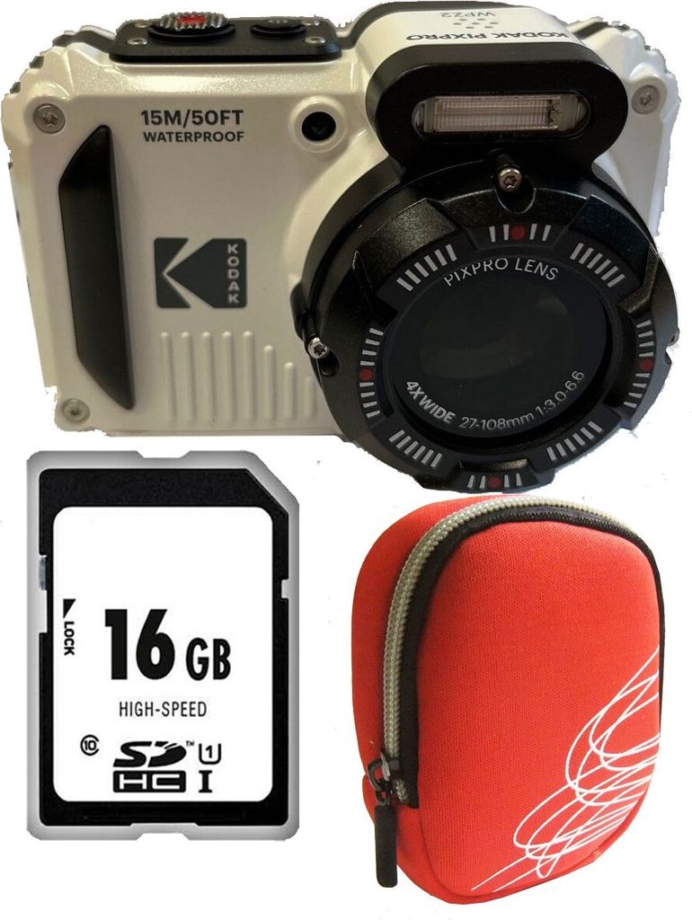 Kodak PixPro WPZ2 weiß Set Angebot Tasche rot Produktbild 1