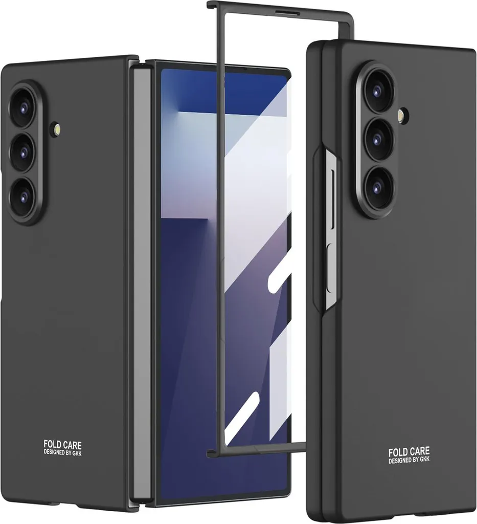 Cover Elegante Samsung Galaxy Z Fold 7 Nera Opaca con Protezione