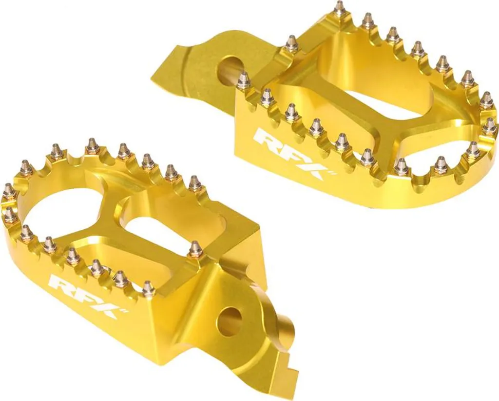 Repose-pieds RFX Pro Anti-boue Jaune pour Suzuki RMZ 250 450 - Grip Max