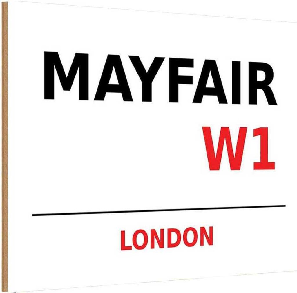 vianmo Holzschild 20x30 cm Mayfair W1