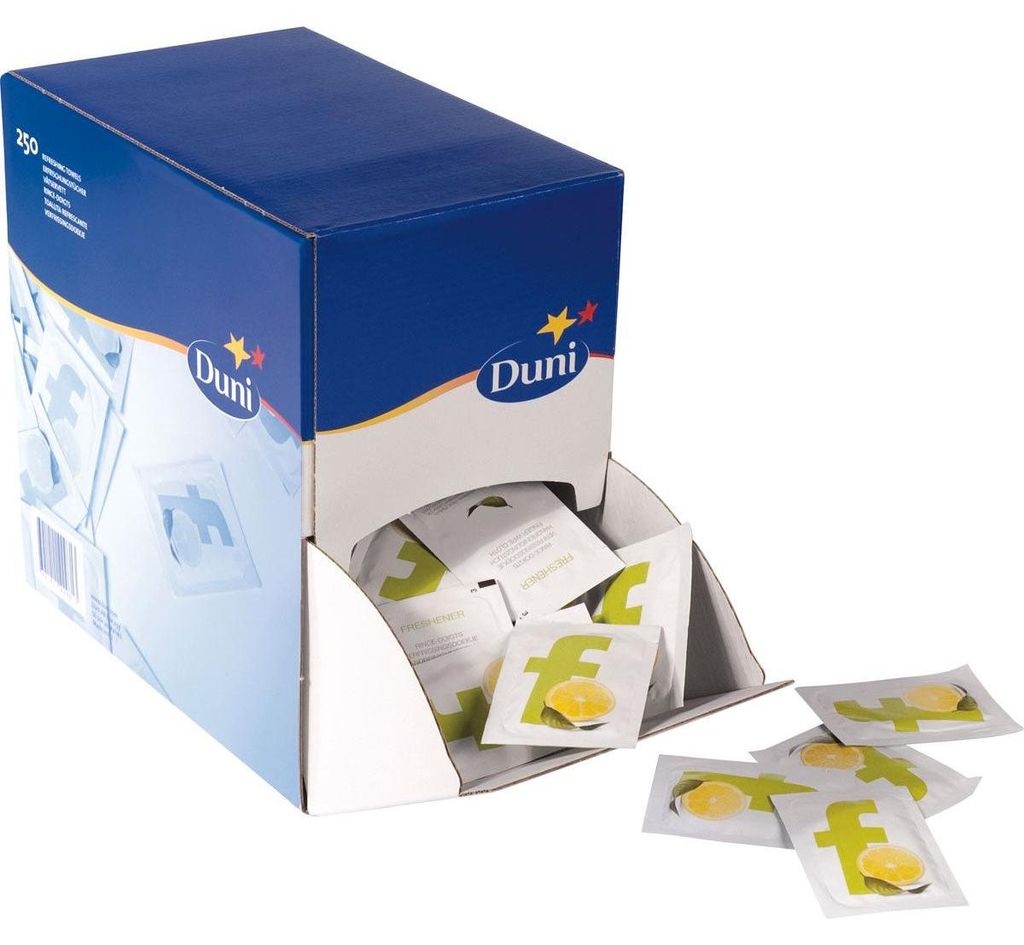Lingettes rafraîchissantes 71 x 51 mm en boîte Image du produit 