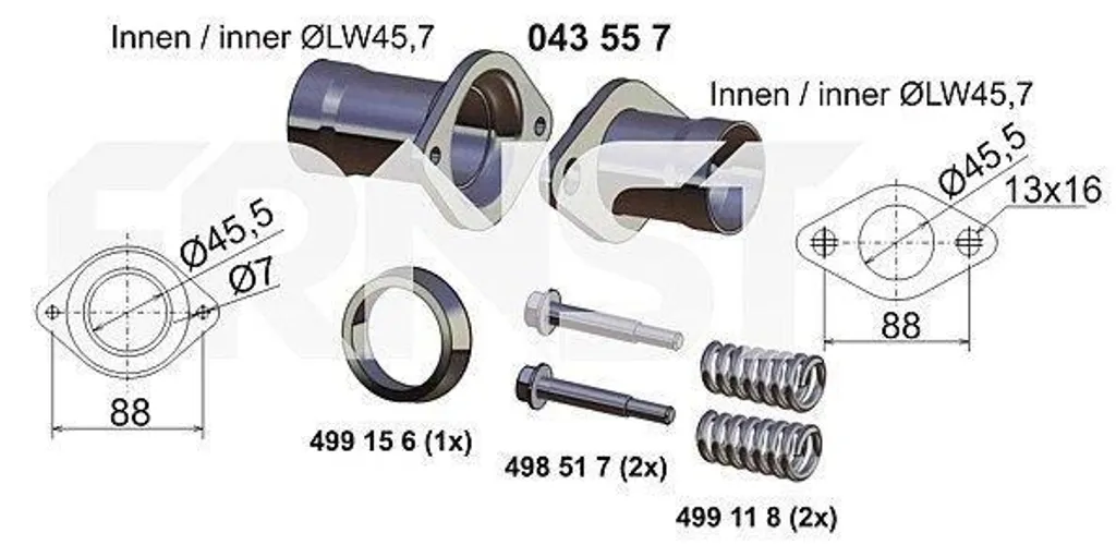 Réparer fuite échappement avec le kit ERNST 043557 pour contrôle technique