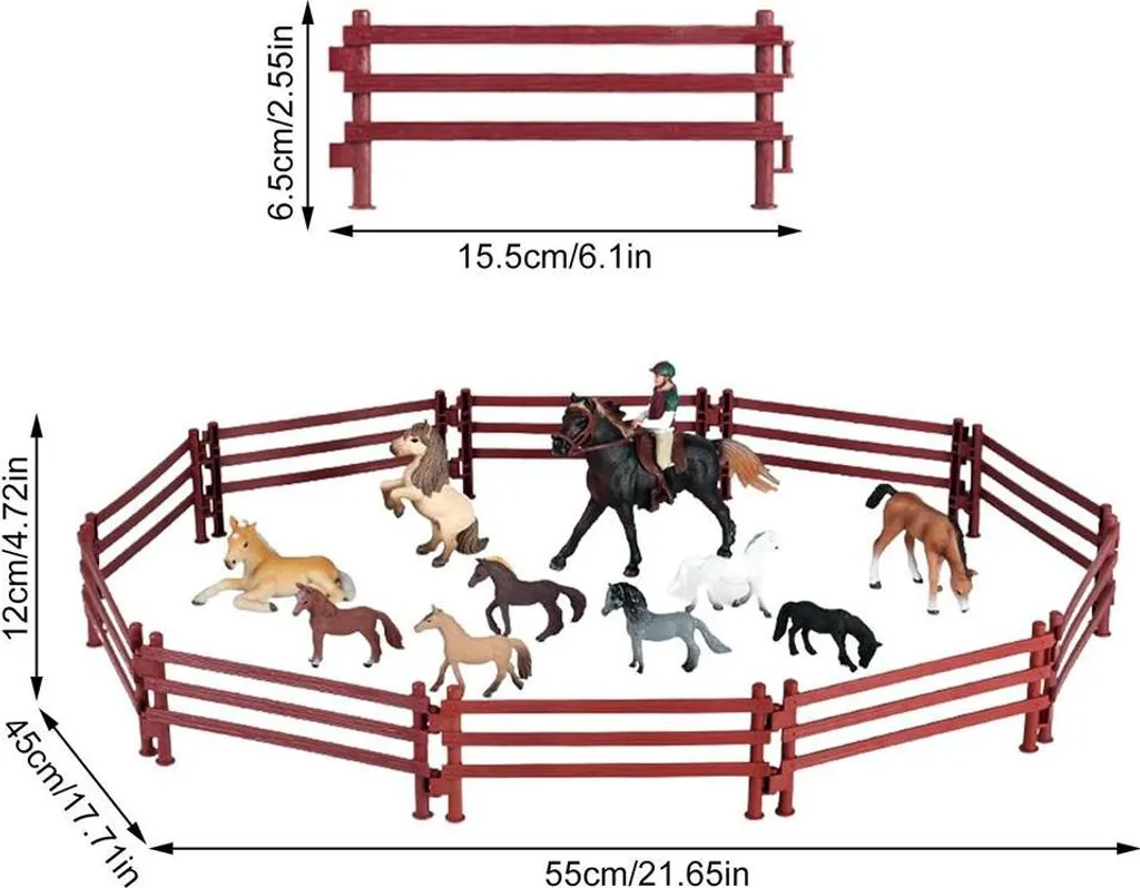 Miniature Educative Cavallo e Cavaliere | Set Fattoria Montessori