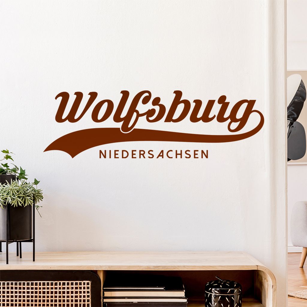 Wolfsburg Niedersachsen Wandtattoo Wandaufkleber Wall Sticker - Dekoration, Küche, Wohnzimmer, Schlafzimmer, Badezimmer