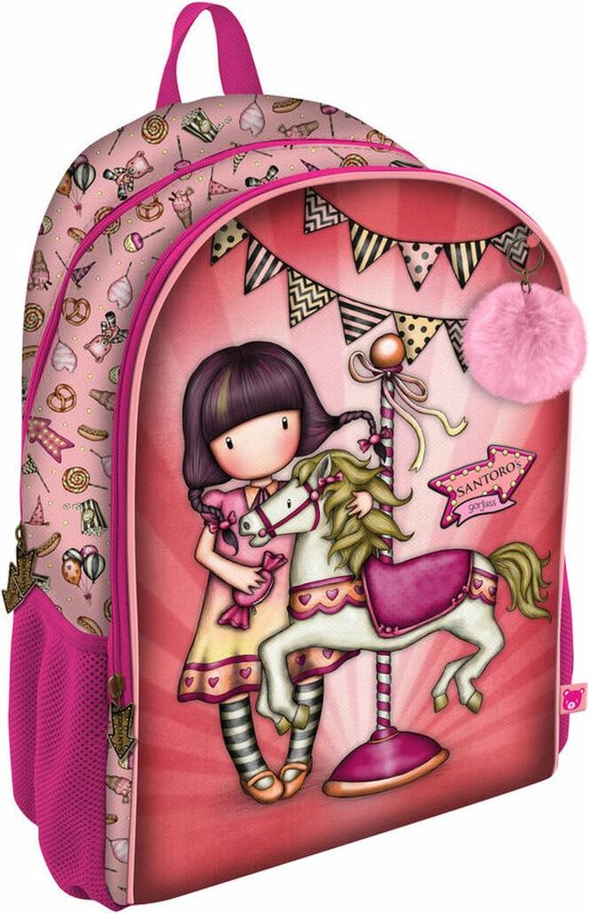 Schulrucksack Gorjuss Carousel Lachsfarben 31.5 x 44 x 22.5 cm