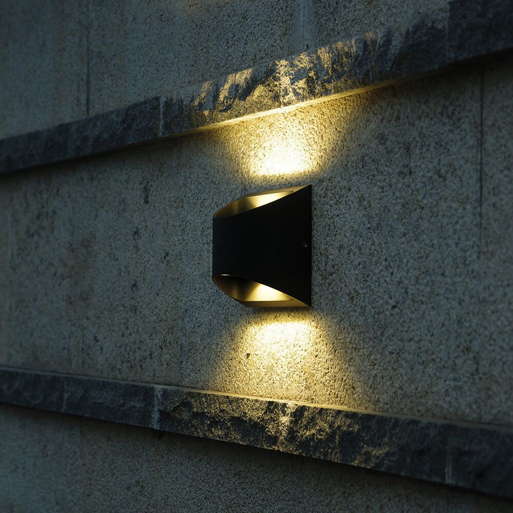 Lutec LED Außenwandleuchte Dodd anthrazit Up- & Downlight Produktbild 16