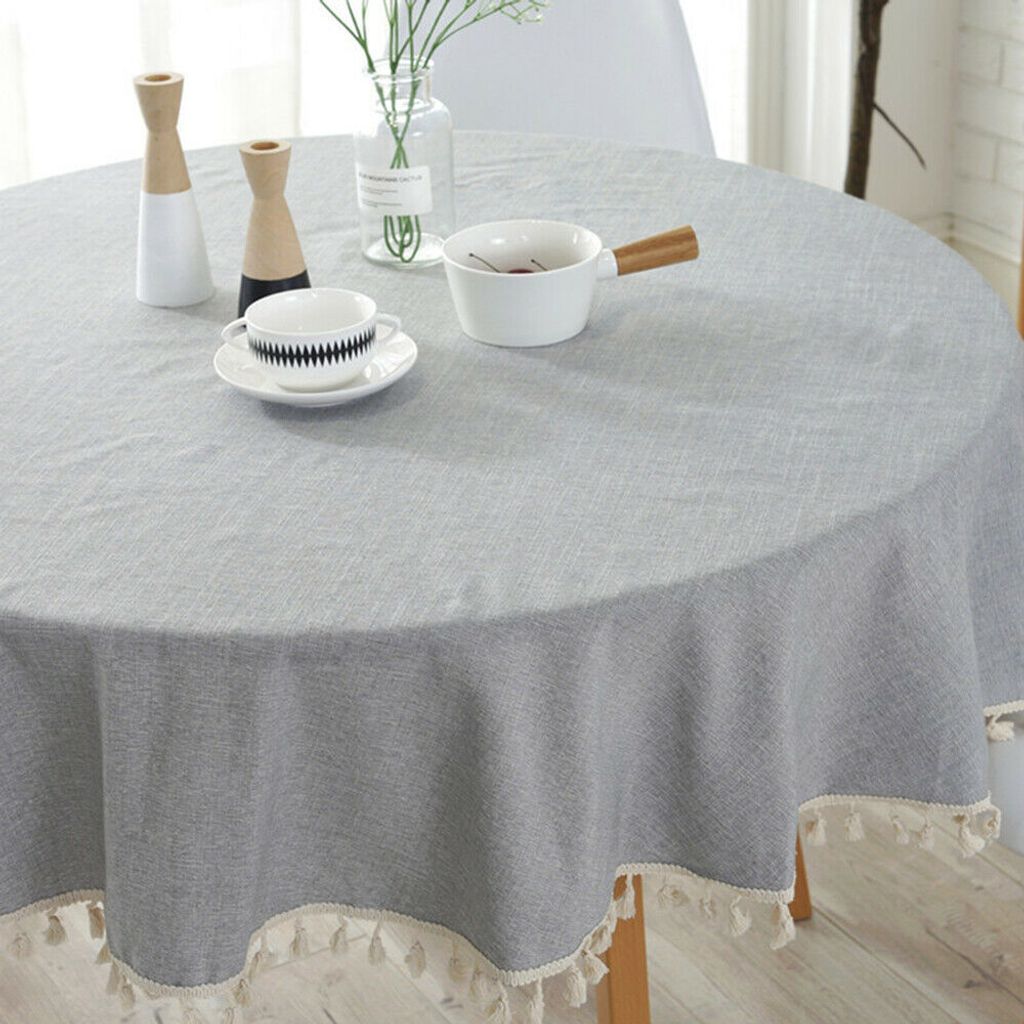 Acquista Tovaglia rotonda in lino e cotone scozzese, per matrimoni, hotel, banchetti, tovaglie in tessuto, sala da pranzo interna, cucina, decorazioni per esterni in Italia a partire da 16