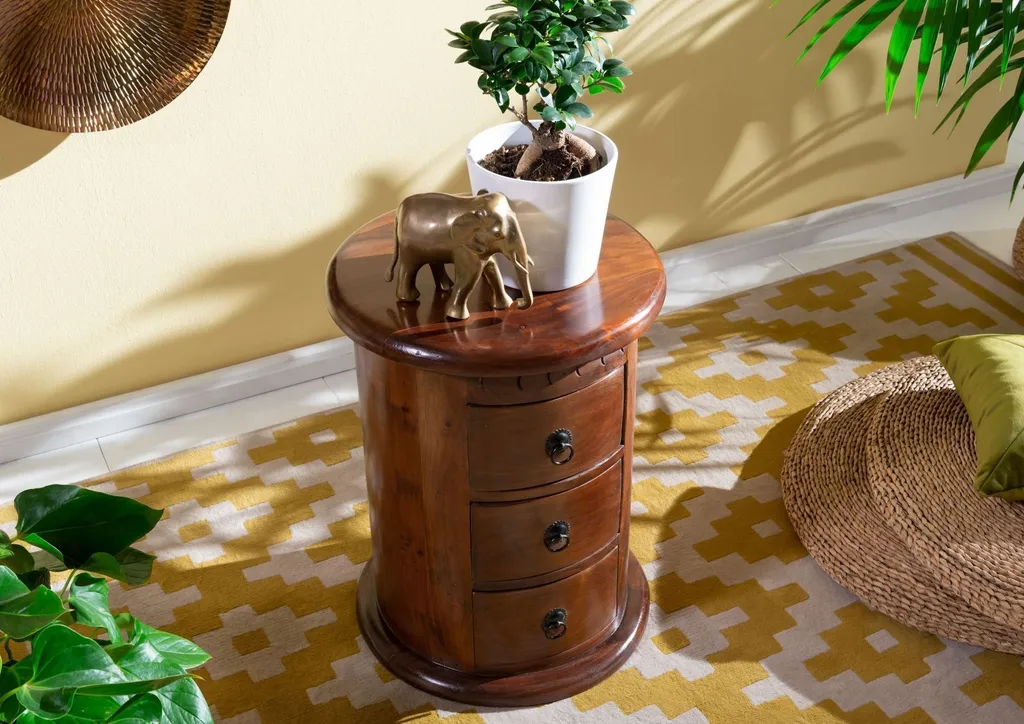 Commode Compacte Oxford en Acacia pour Petit Espace - Rangement Durable - 2