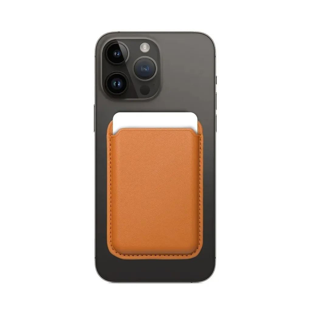 Portacarte iPhone MagSafe Pelle Arancione - Accessorio Trendy iPhone 12