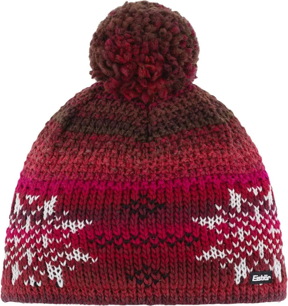 Bonnet de ski rouge Eisbär Ike à pompon idéal pour les sports d'hiver