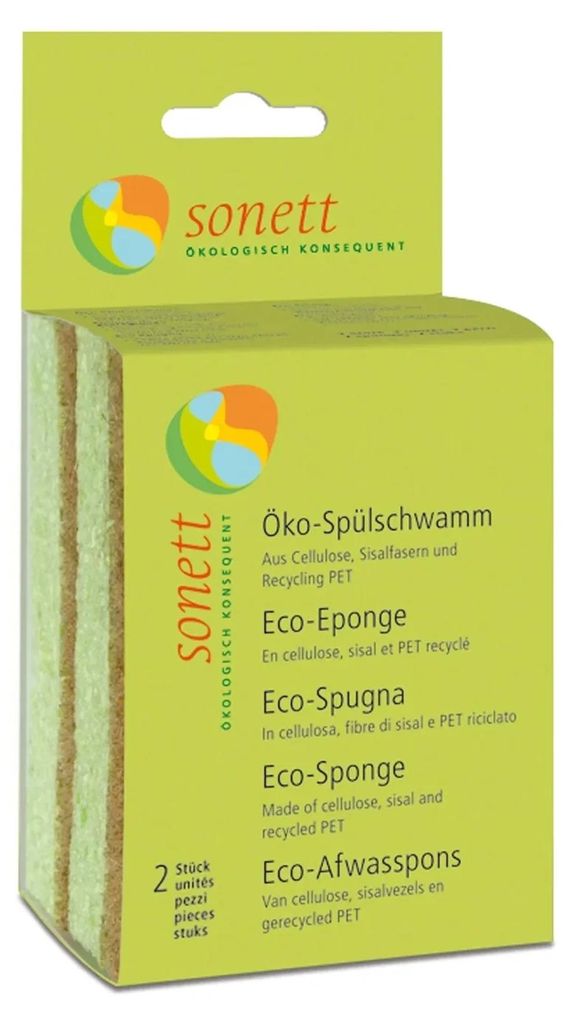 Spugne per piatti, 2er Pack, spugne ecologiche Immagine del prodotto 