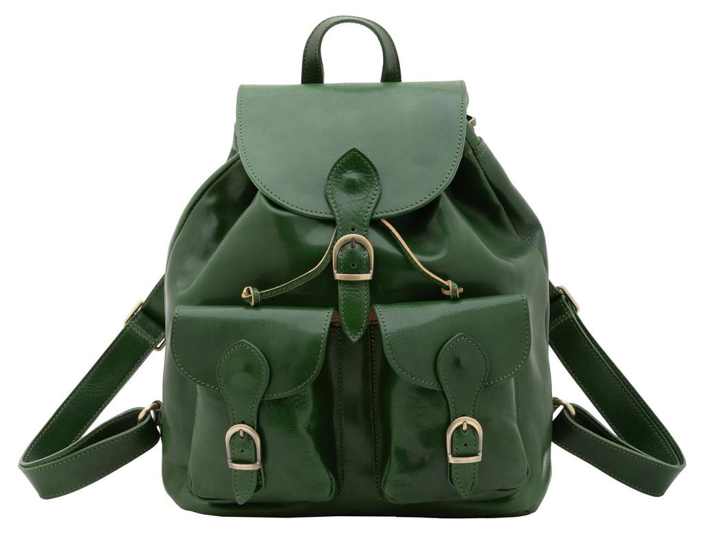 Borsa a tracolla da donna, zainetto, in vera pelle, pelle Immagine del prodotto 
