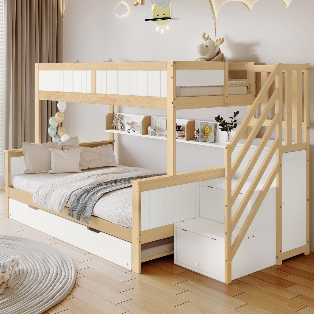 Letto a castello Sweiko, letto per bambini, con protezione Immagine del prodotto 