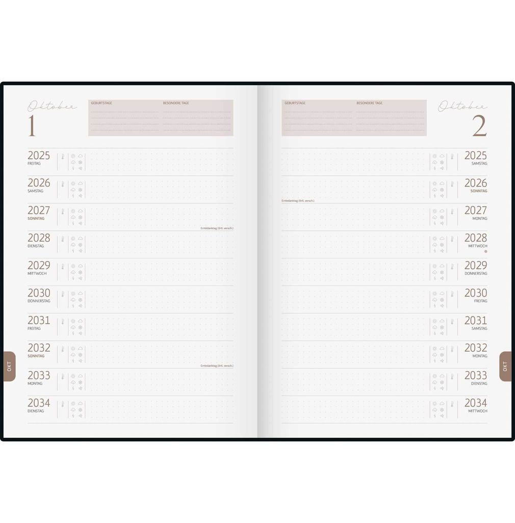 Rido Idé 10-year Calendar  2025-2034  10 Years Of Moments  A4 Hardcover German Calendars 46325590 - View #8