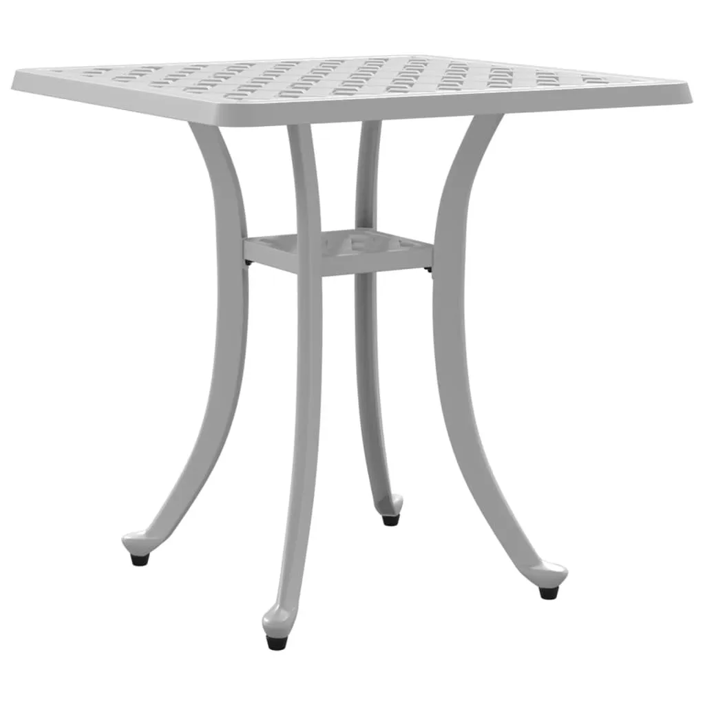 SYFAX™ Tavolo da Giardino Bianco 53x53x53 cm in Alluminio Pressofuso