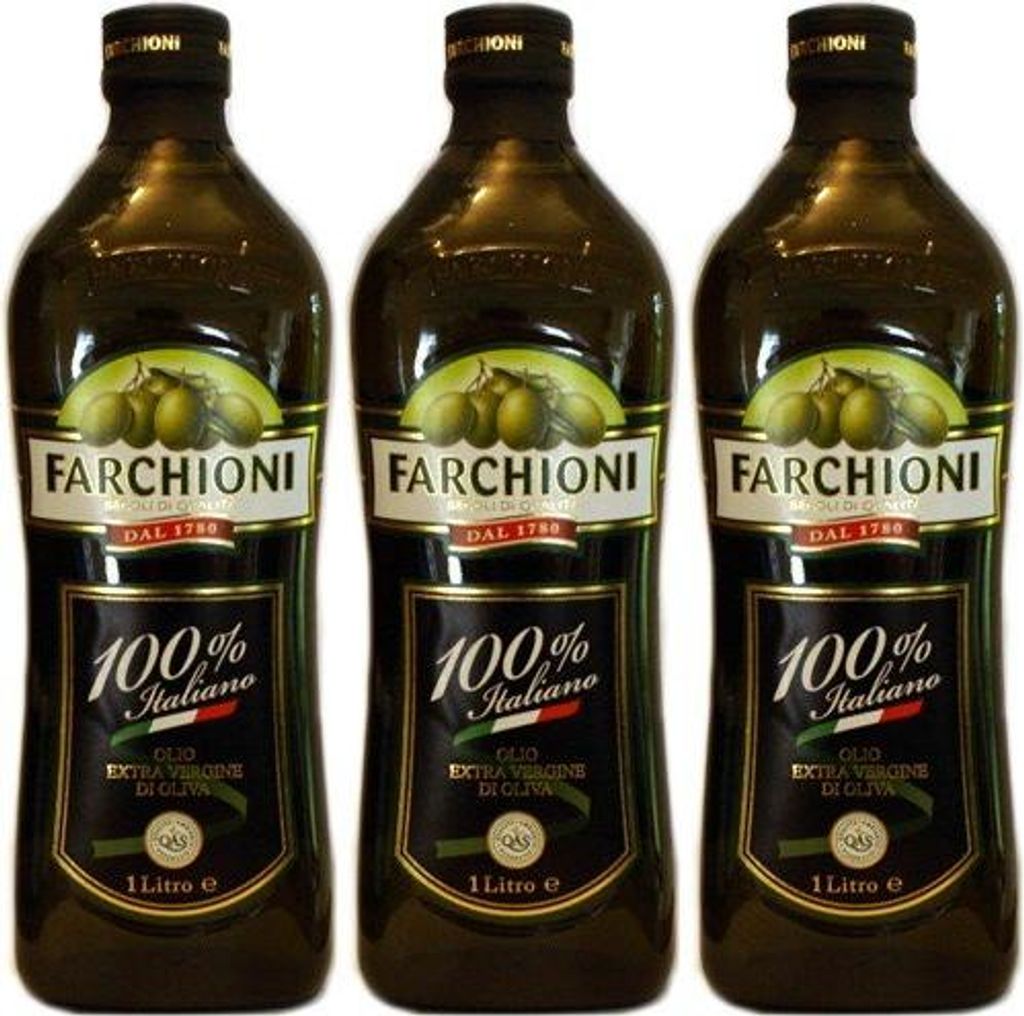 3x Farchioni Olivenöl Extra Vergine 100% Italiano, 1000 ml Produktbild 