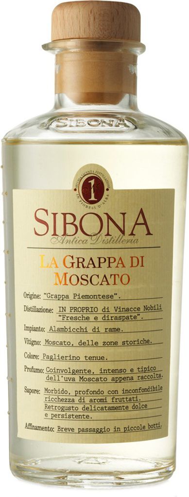 Sibona La Grappa di MOSCATO 40% Vol. 0,5l Produktbild 